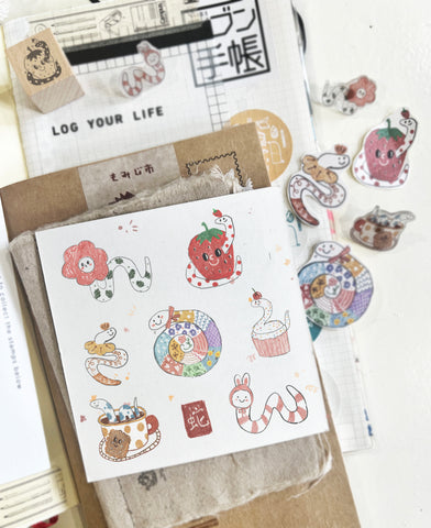 Year of Snake (Sticker Flakes Set & Postcard)