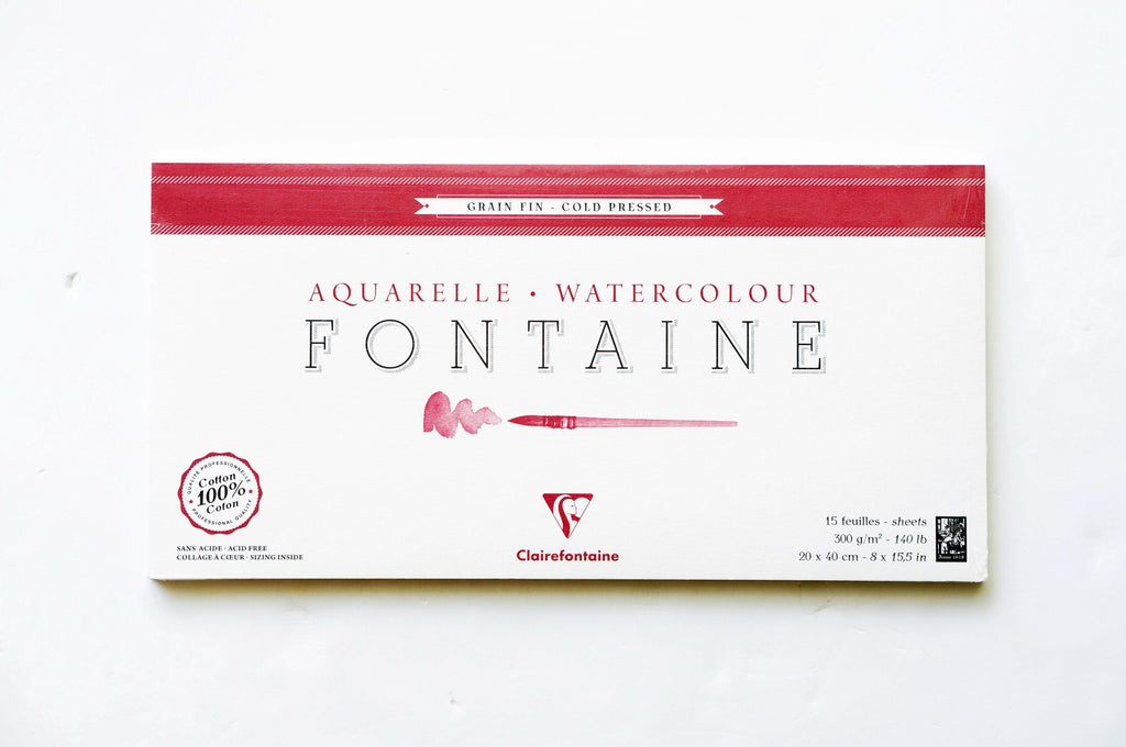 Clairefontaine Cardinal watercolor sketch pad (300g/m2 10 sheets
